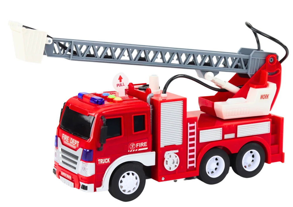 Vatrogasno vozilo s bumom 1:16, vodeni sprej, crveno_2