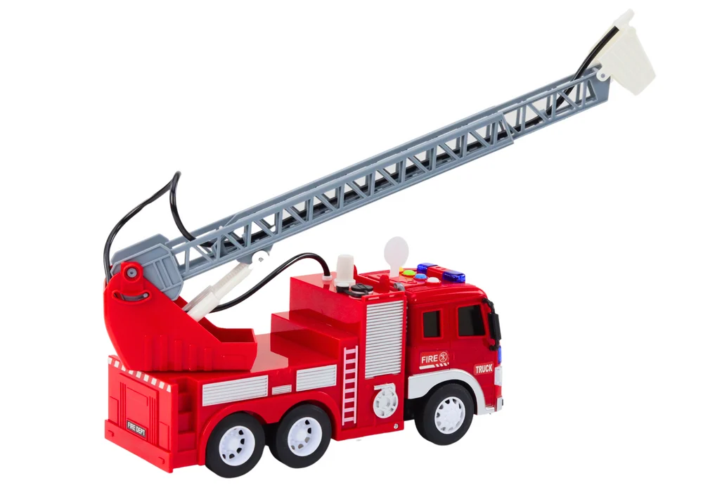 Vatrogasno vozilo s bumom 1:16, vodeni sprej, crveno_3