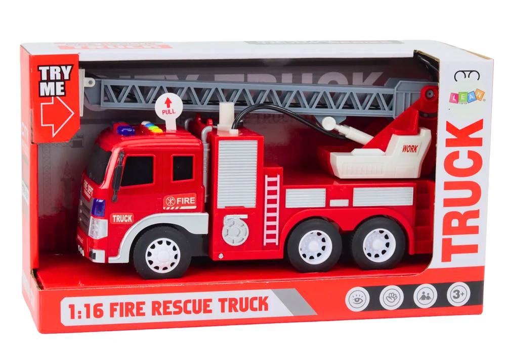 Vatrogasno vozilo s bumom 1:16, vodeni sprej, crveno_4