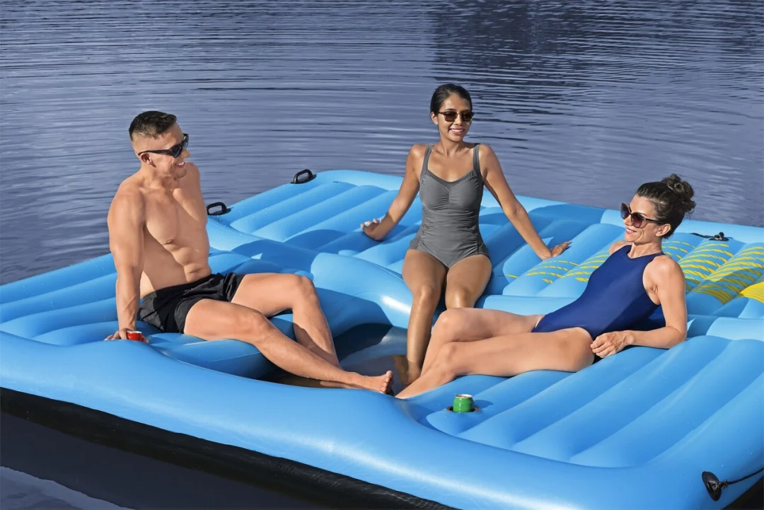 Veliki napuhani Hydro-Force otok za plivanje za 5 osoba BESTWAY + tobogan 365x295x77cm + tobogan_8