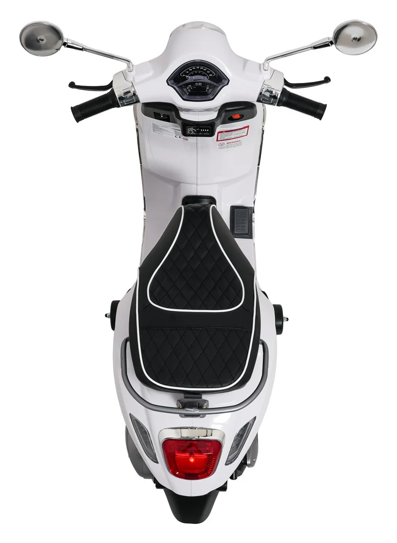 Vespa ROMA skuter vozilo bijeli motocikl za djecu, bijela motor na akumulator_11