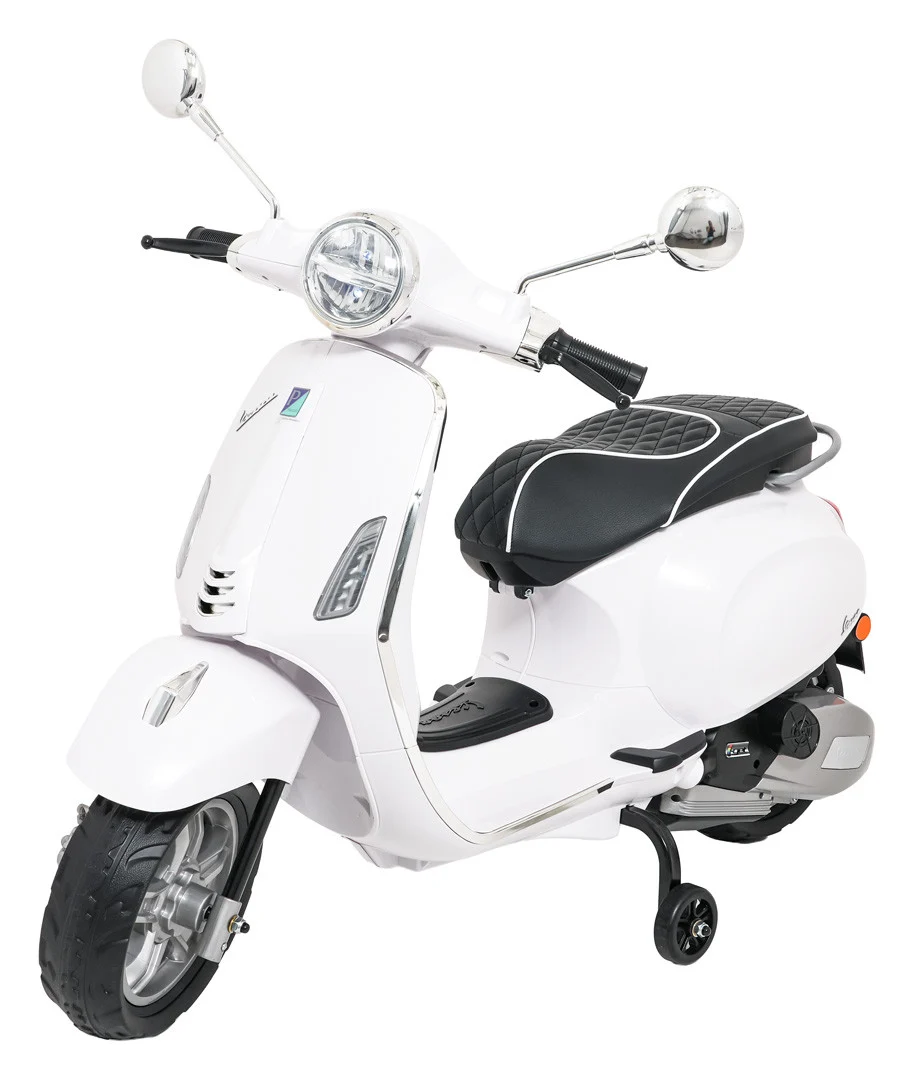 Vespa ROMA skuter vozilo bijeli motocikl za djecu, bijela motor na akumulator_12