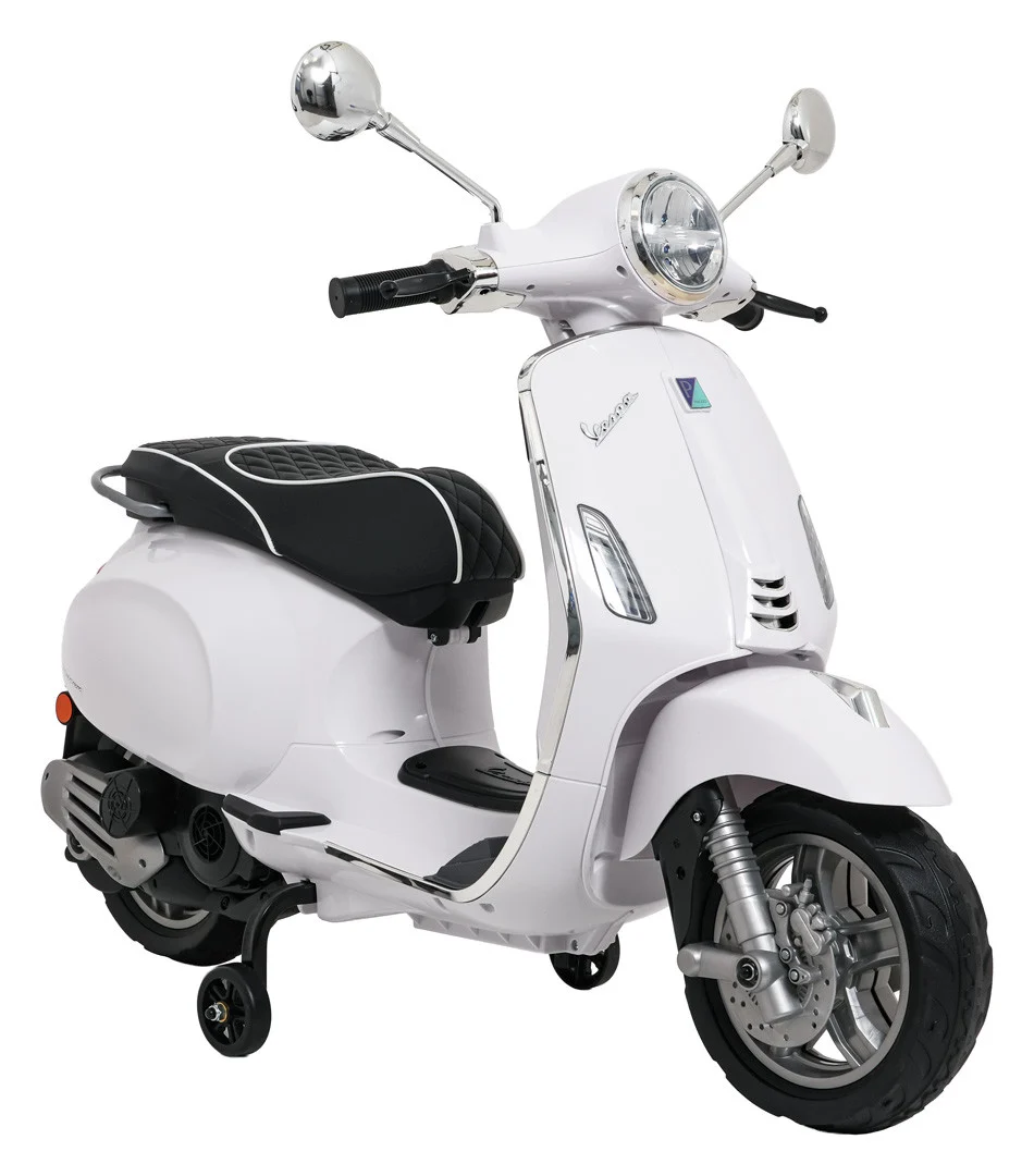 Vespa ROMA skuter vozilo bijeli motocikl za djecu, bijela motor na akumulator_5