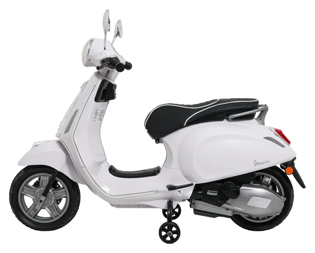 Vespa ROMA skuter vozilo bijeli motocikl za djecu, bijela motor na akumulator_6