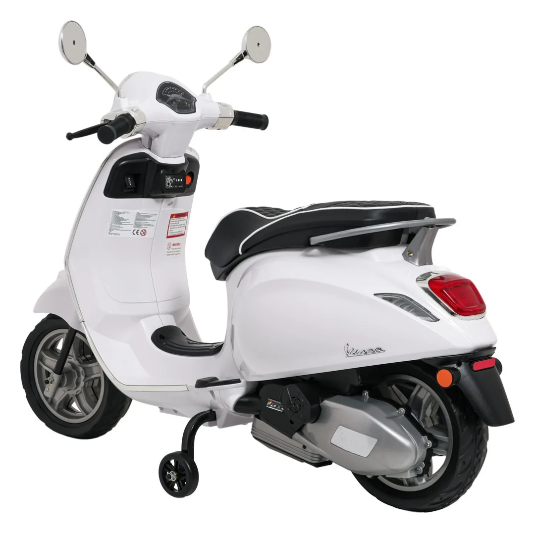 Vespa ROMA skuter vozilo bijeli motocikl za djecu, bijela motor na akumulator_8