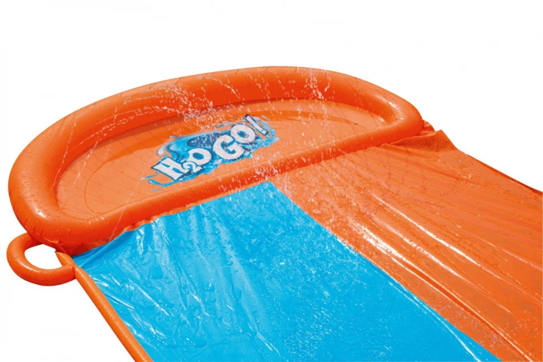 Vodeni tobogan za djecu 3+ Dvostruka staza 488 cm BESTWAY + krpa za popravak_3