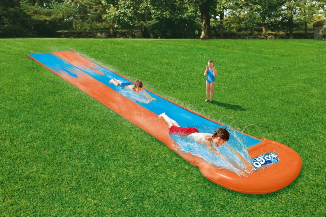Vodeni tobogan za djecu 3+ Dvostruka staza 488 cm BESTWAY + krpa za popravak_6