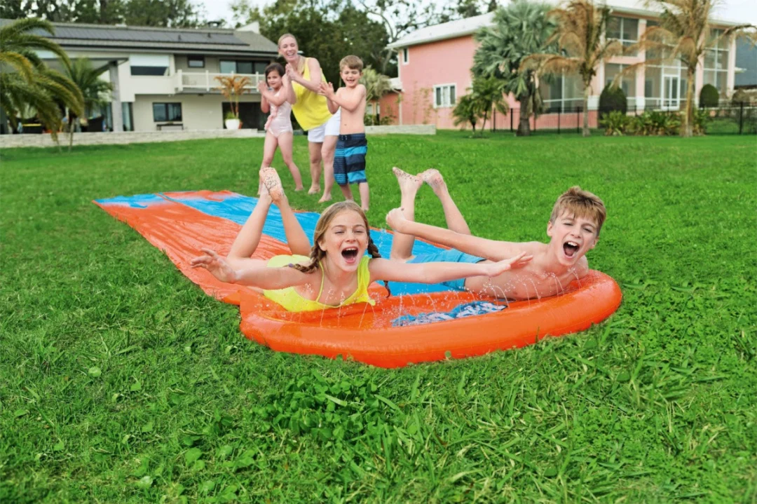 Vodeni tobogan za djecu 3+ Dvostruka staza 488 cm BESTWAY + krpa za popravak_7