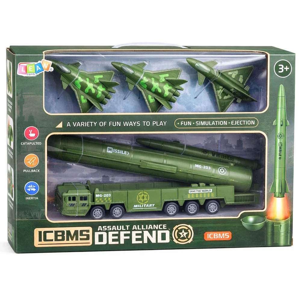 Vojni set kamion bacač raketa i borbeni avioni_5