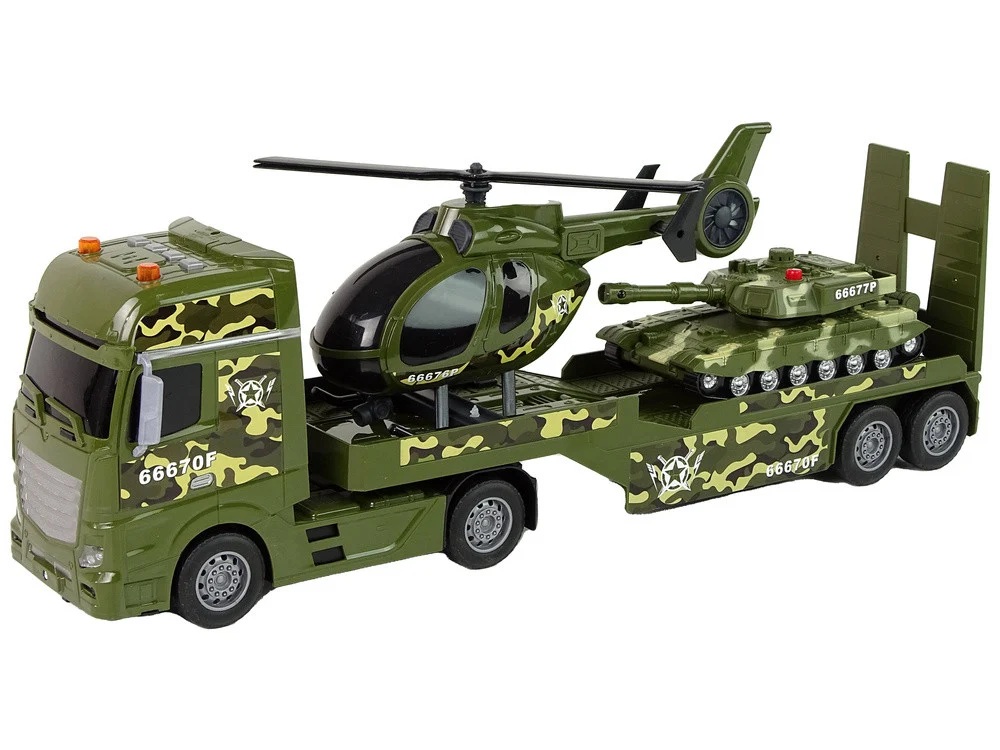 Vojni set tenk, helikopter i kamion, pogon na trenje_2