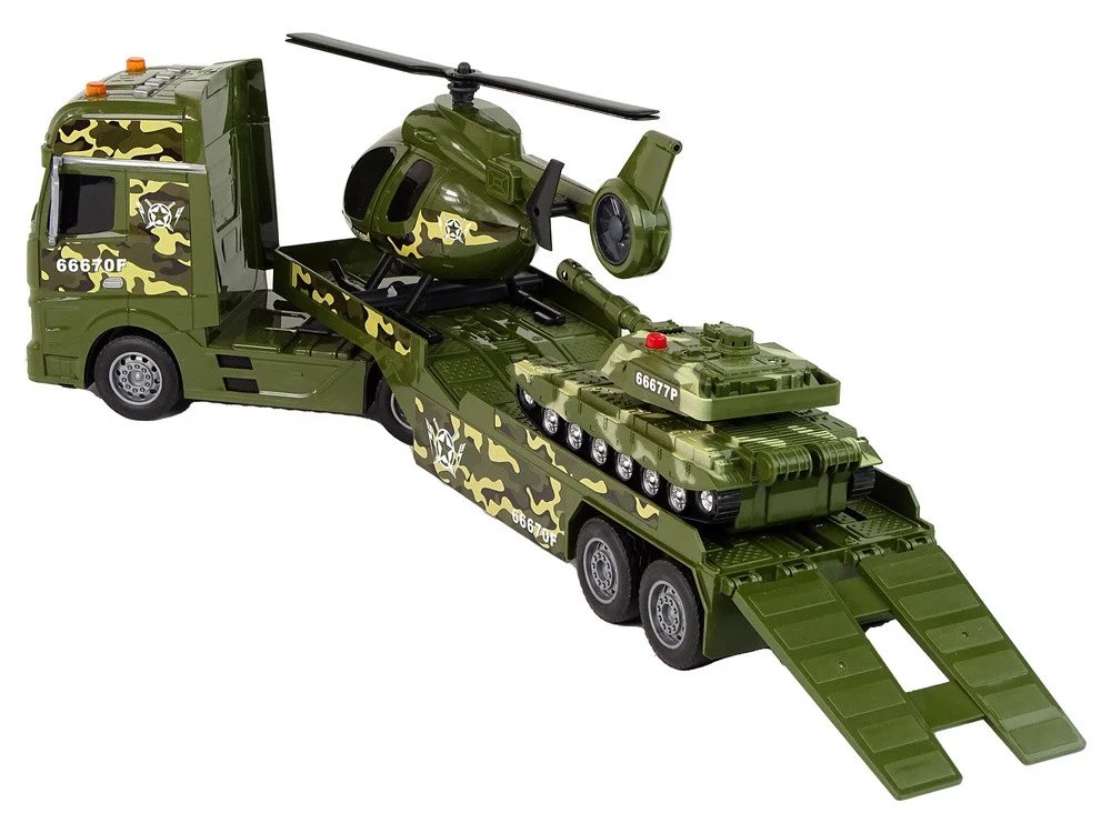 Vojni set tenk, helikopter i kamion, pogon na trenje_4