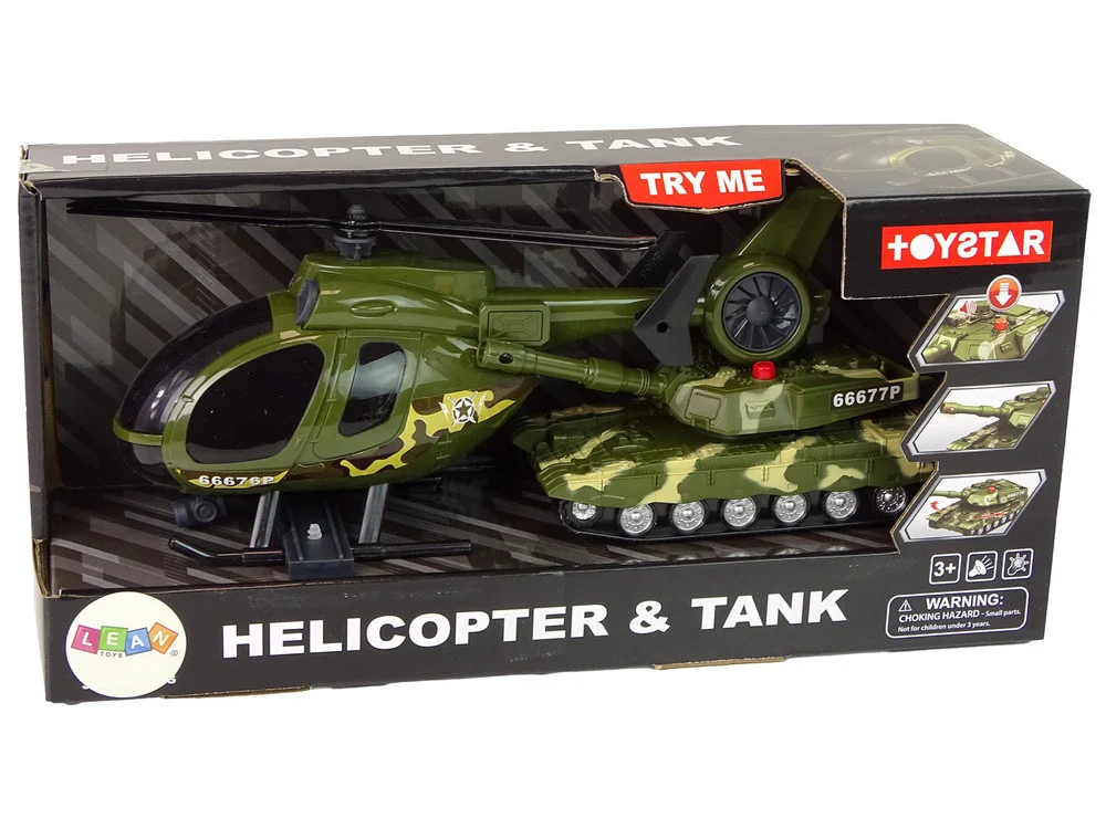 Vojni set tenk i helikopter, pogon na trenje_5