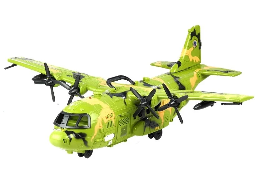 Vojni zrakoplov 55 cm s priborom i figuricama_2