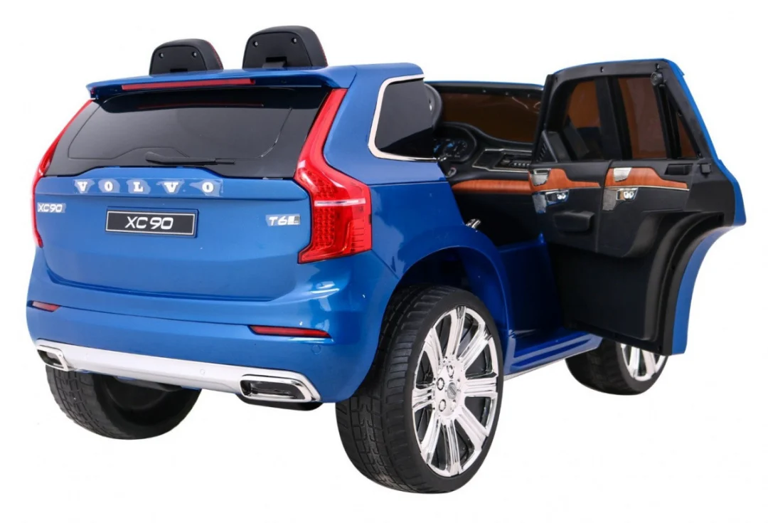 Volvo XC90 Dječji SUV na baterije - plava boja + daljinski upravljač + nosač prtljage_10
