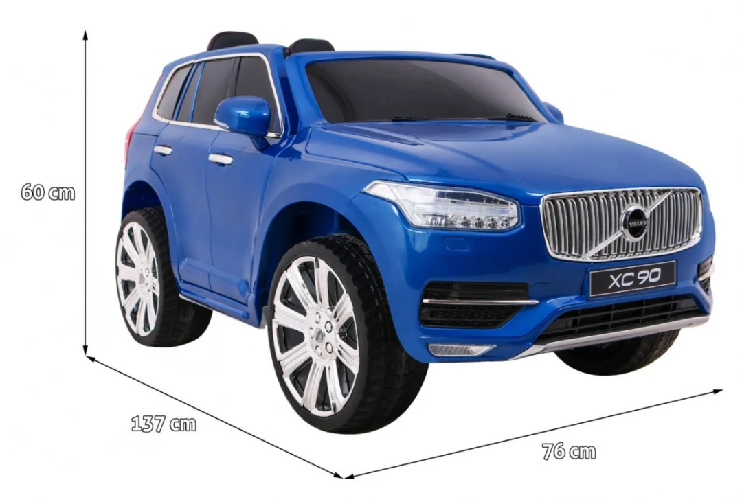 Volvo XC90 Dječji SUV na baterije - plava boja + daljinski upravljač + nosač prtljage_2