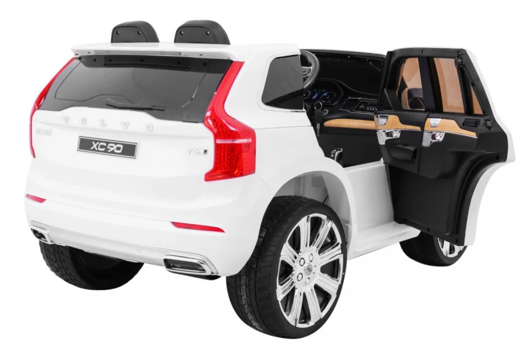Volvo XC90 na baterije za djecu bijeli + daljinski upravljač + nosač za prtljagu + EVA, bijela_11