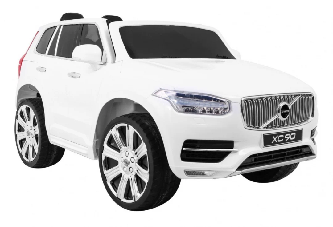 Volvo XC90 na baterije za djecu bijeli + daljinski upravljač + nosač za prtljagu + EVA, bijela_12