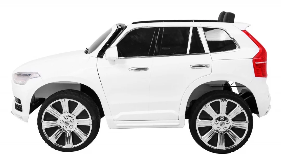 Volvo XC90 na baterije za djecu bijeli + daljinski upravljač + nosač za prtljagu + EVA, bijela_4