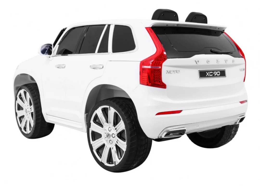 Volvo XC90 na baterije za djecu bijeli + daljinski upravljač + nosač za prtljagu + EVA, bijela_5