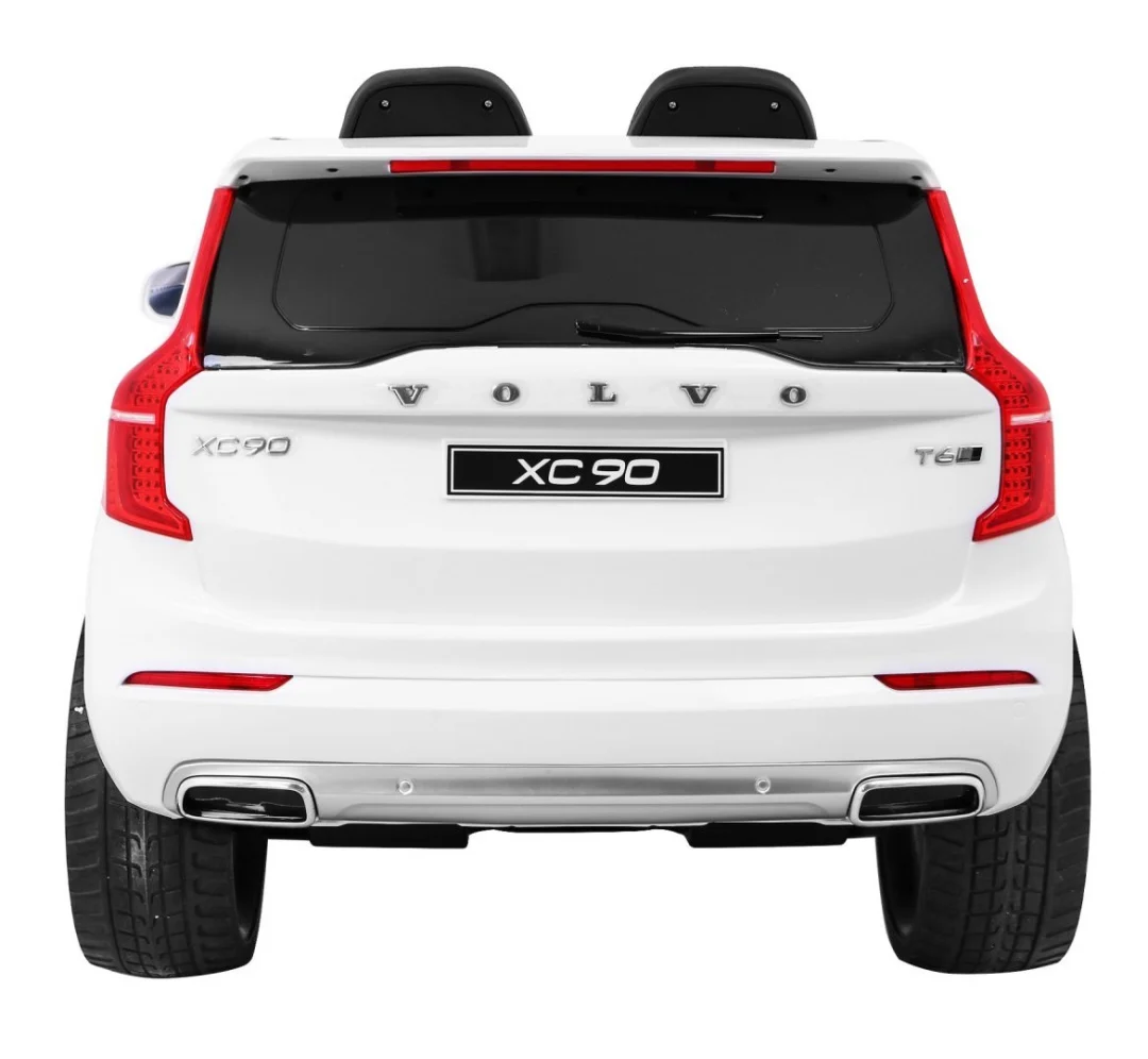 Volvo XC90 na baterije za djecu bijeli + daljinski upravljač + nosač za prtljagu + EVA, bijela_6