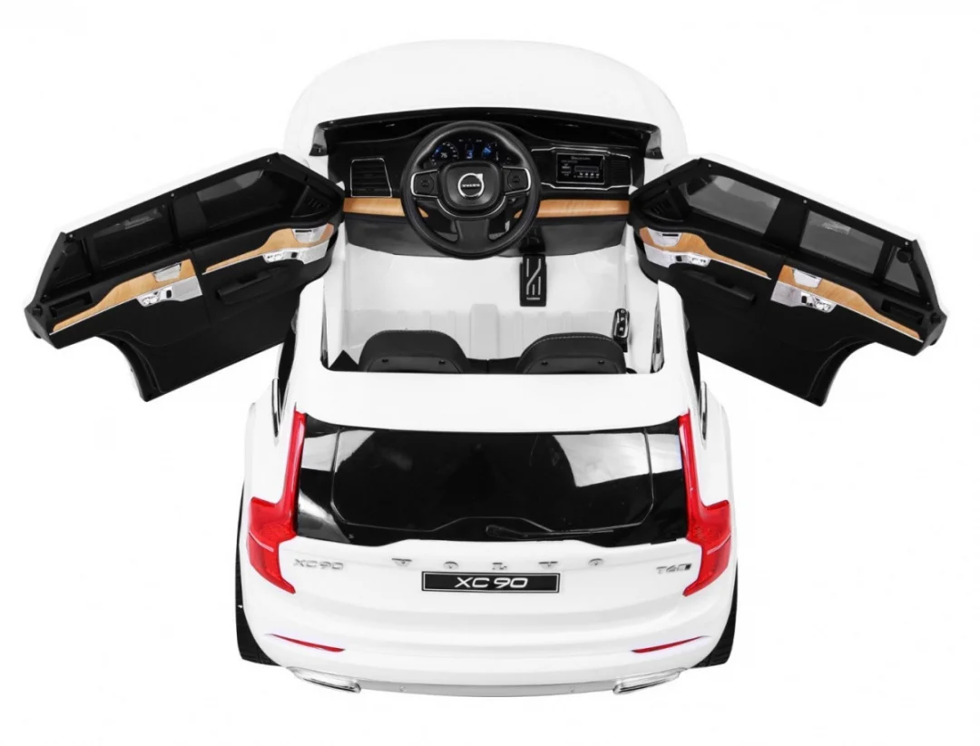 Volvo XC90 na baterije za djecu bijeli + daljinski upravljač + nosač za prtljagu + EVA, bijela_7