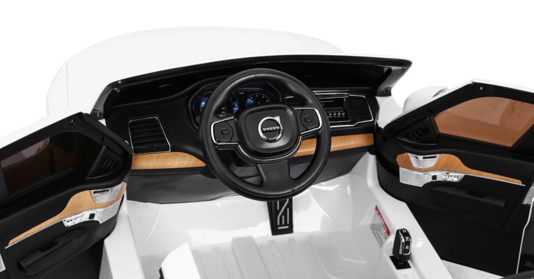 Volvo XC90 na baterije za djecu bijeli + daljinski upravljač + nosač za prtljagu + EVA, bijela_8