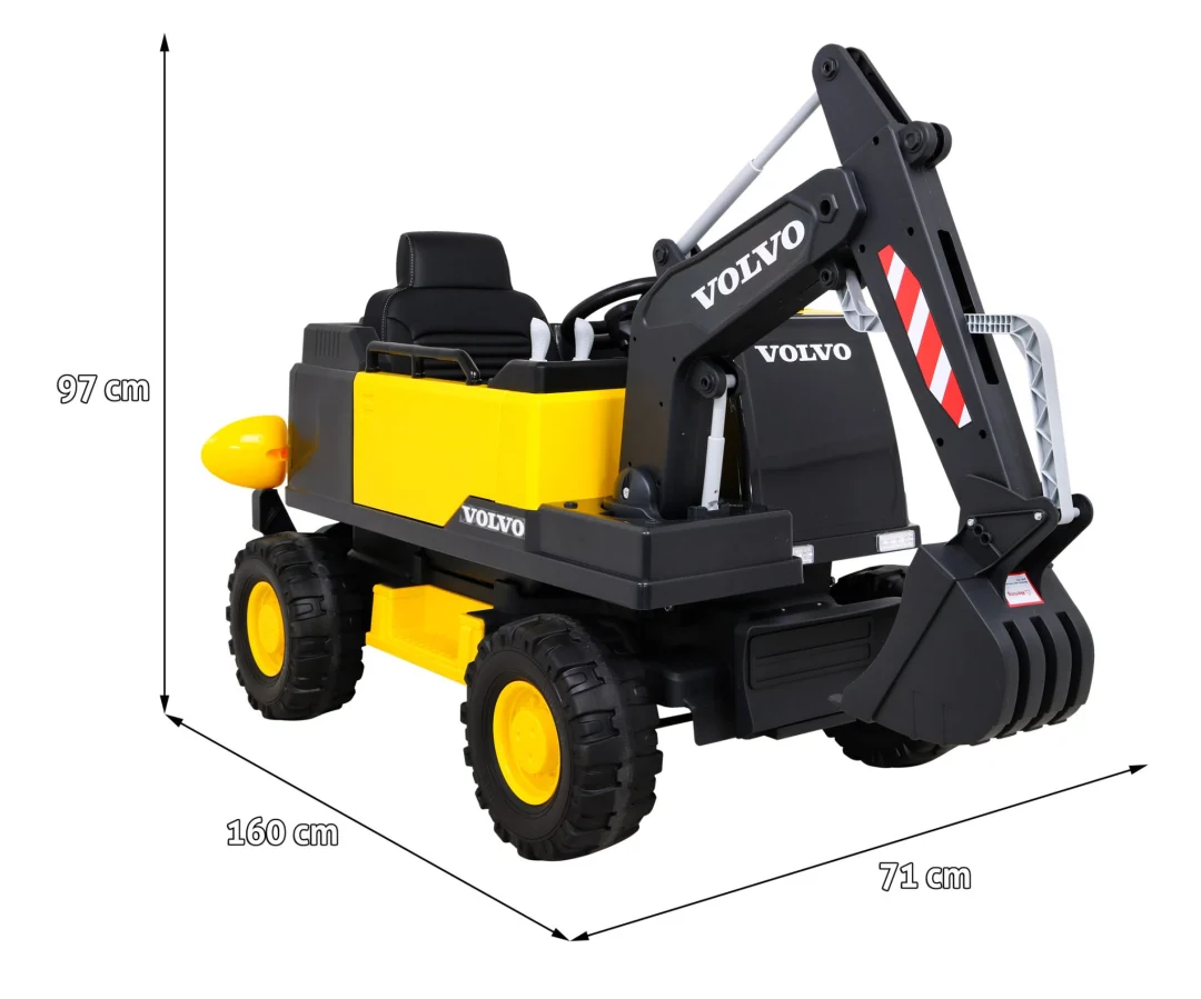 Volvo bager na akumulator žuti + 2 bazena i 150 lopti_2