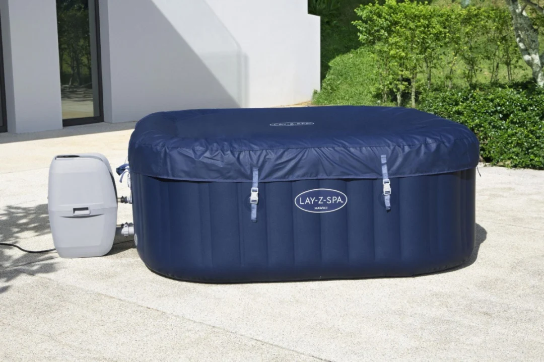 Vrtna hidromasažna kada Hawaii Lay-Z-Spa AirJet BESTWAY za 6 osoba + filter + navlaka + ChemConnect_5