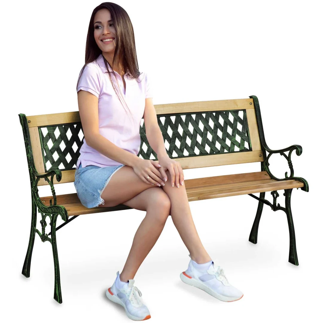 Vrtna klupa s naslonom 124 x 74 x 43 cm Sofa Fusio_1