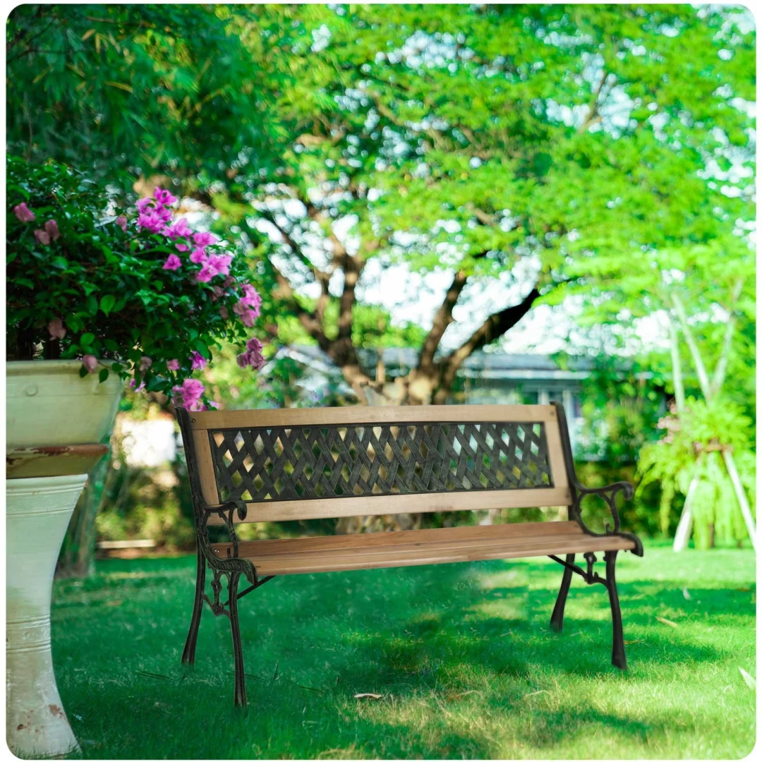 Vrtna klupa s naslonom 124 x 74 x 43 cm Sofa Fusio_6