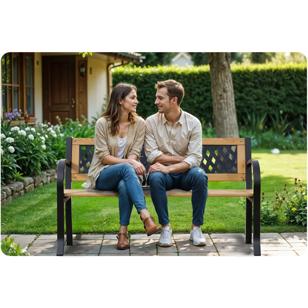 Vrtna klupa s naslonom 125 x 77 x 49 cm Elion Sofa_5