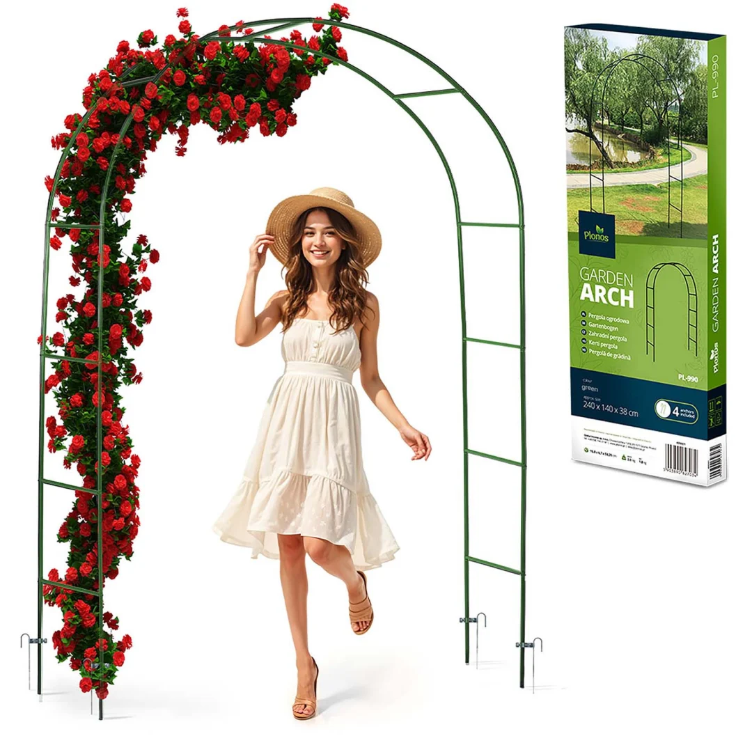 Vrtna pergola luk 240 cm Plonos PL-990, zelena_1