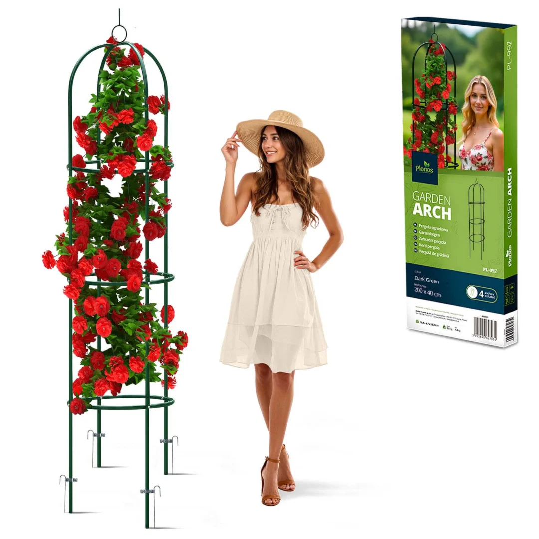 Vrtna pergola stup 200 cm Plonos PL-992, crvena_1
