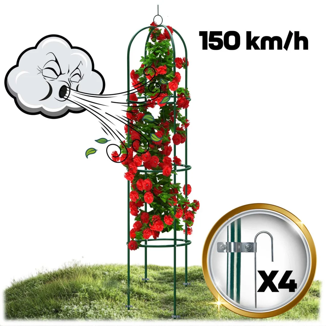 Vrtna pergola stup 200 cm Plonos PL-992, crvena_11
