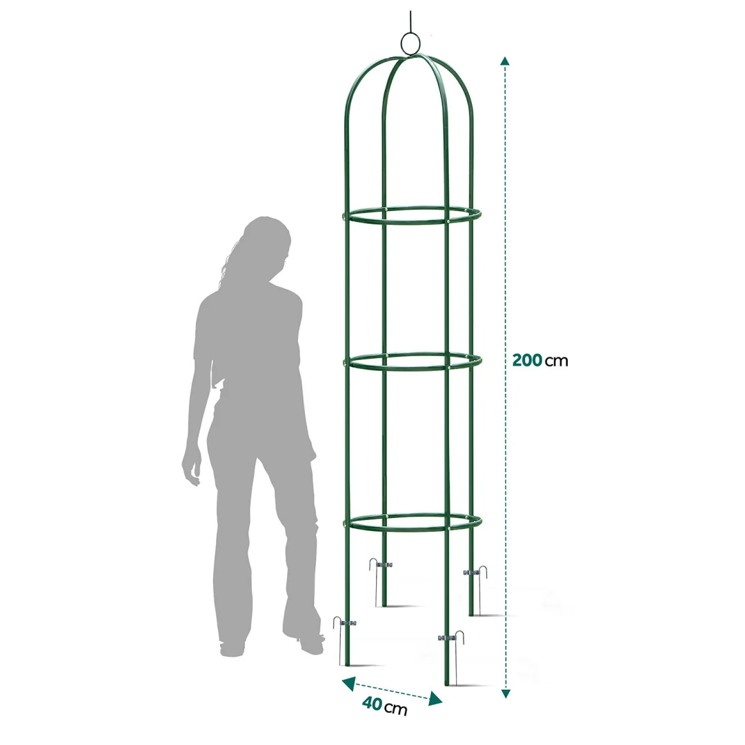 Vrtna pergola stup 200 cm Plonos PL-992, crvena_4