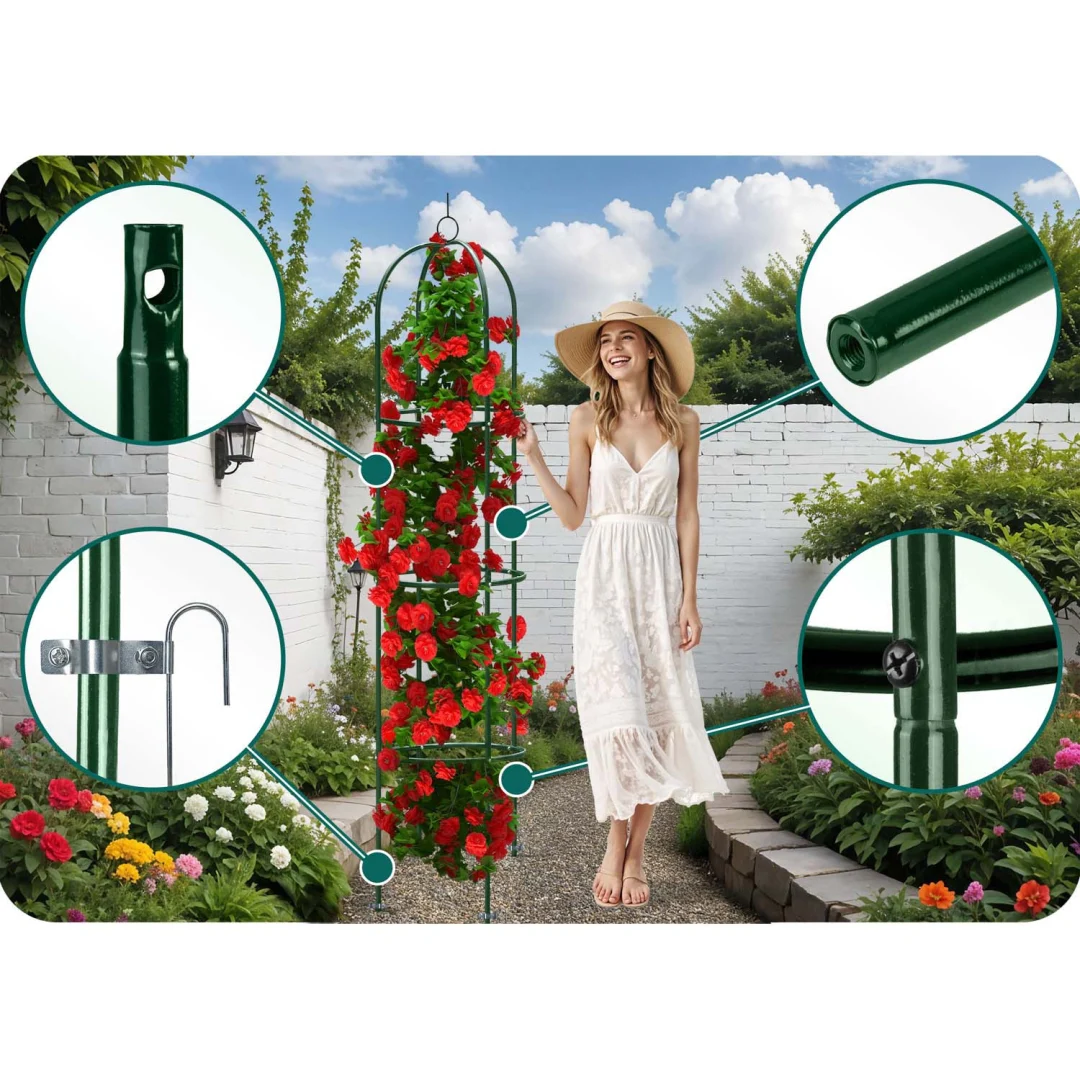 Vrtna pergola stup 200 cm Plonos PL-992, crvena_9