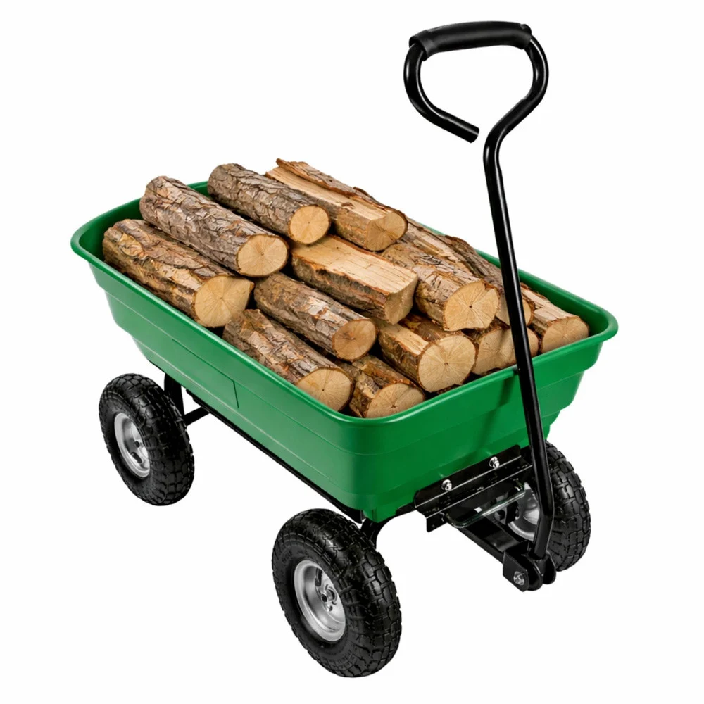 Vrtna transportna kolica, odvojiva nagibna pladanj, zelena, 120 kg_8