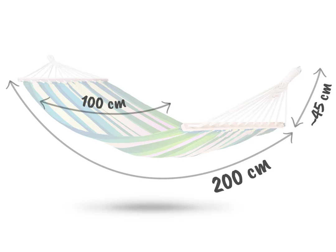 Vrtna viseća mreža 200 x 100 cm Bahama Single, za 1 osobu_6