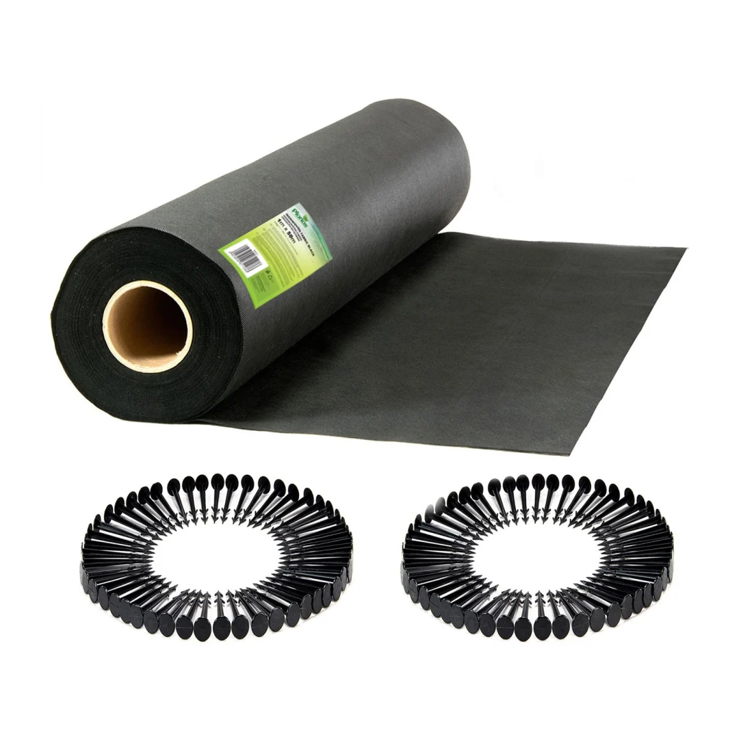 Vrtni agrotekstil 1 m x 50 m + 50 Plonos iglica - crni_4