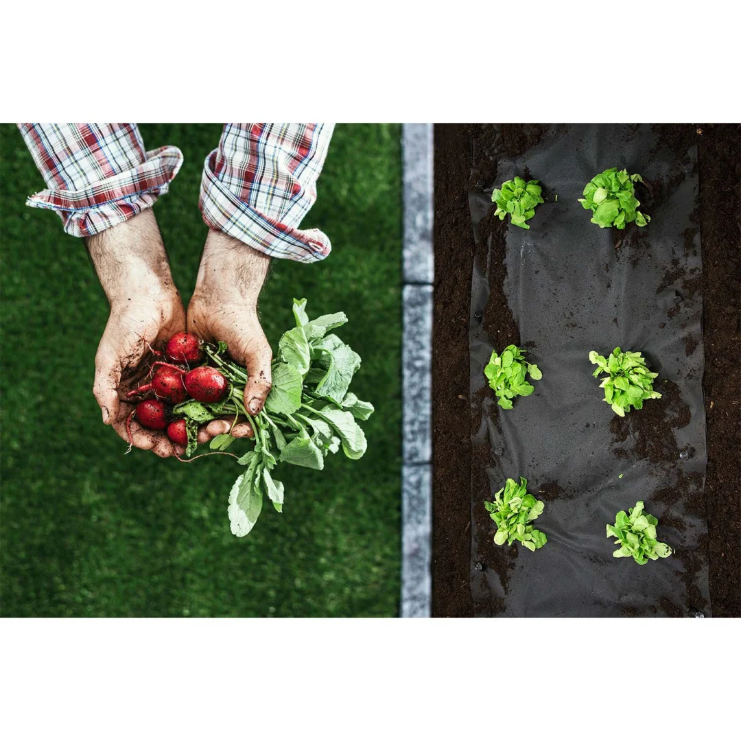 Vrtni agrotekstil 1,6 m x 100 m 90 g/m2 + 100 Plonos iglica (netkani) - crni_4