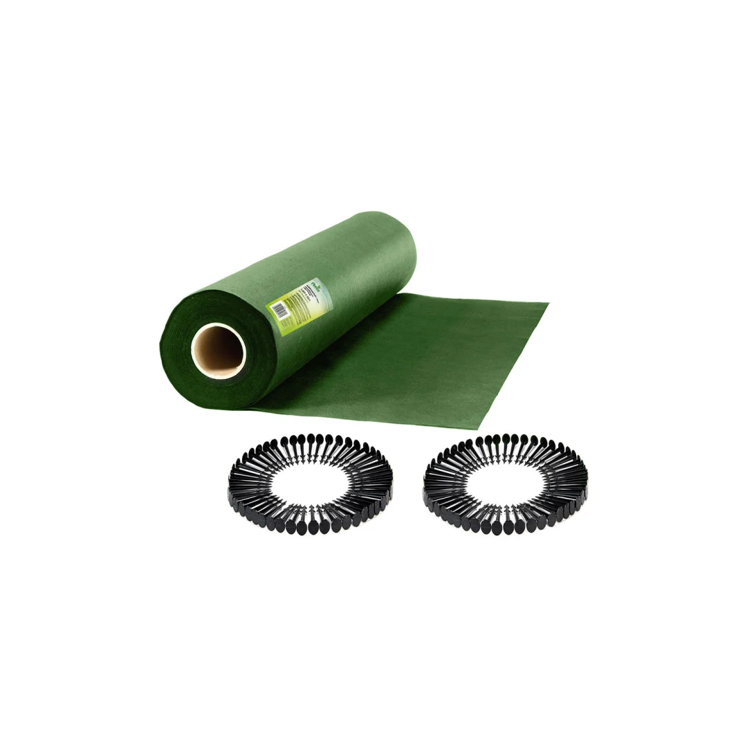 Vrtni agrotekstil 1,6 m x 50 m 70 g/m2 + 100 Plonos iglica - zeleni_4
