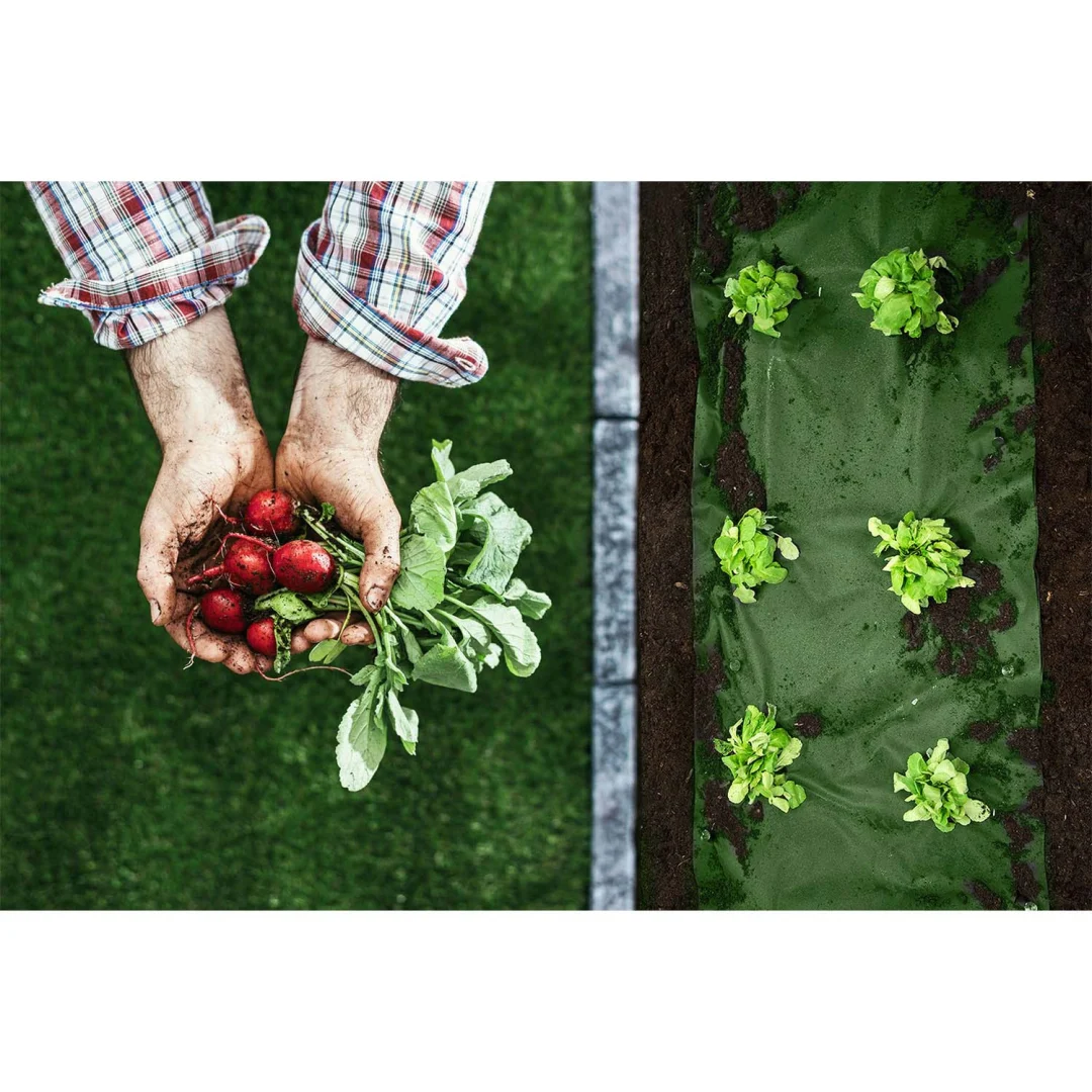 Vrtni agrotekstil 1,6 m x 50 m 90 g/m2 + 100 Plonos iglica - crni i zeleni_5