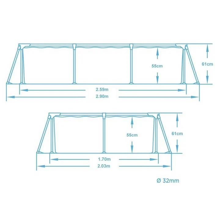 Vrtni bazen s okvirom 259 x 170 x 61 cm Bestway 56403N_6