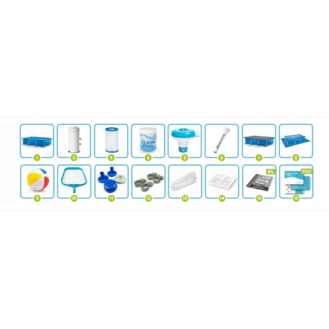 Vrtni bazen s okvirom 300 x 200 x 75 cm 15-u-1 INTEX 28272, plava, var. 28272-15W1SET_7
