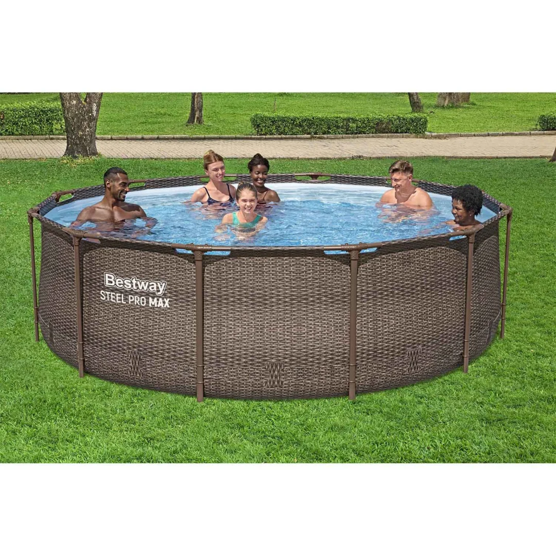 Vrtni bazen s okvirom 366 x 100 cm 18-u-1 Bestway 56709, siva_3