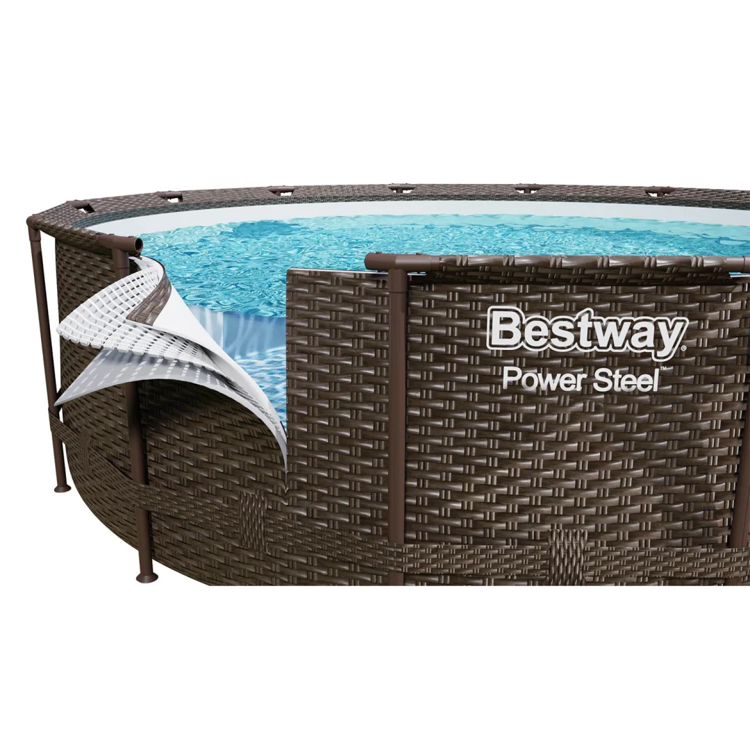 Vrtni bazen s okvirom 366 x 100 cm 18-u-1 Bestway 56709, siva_7