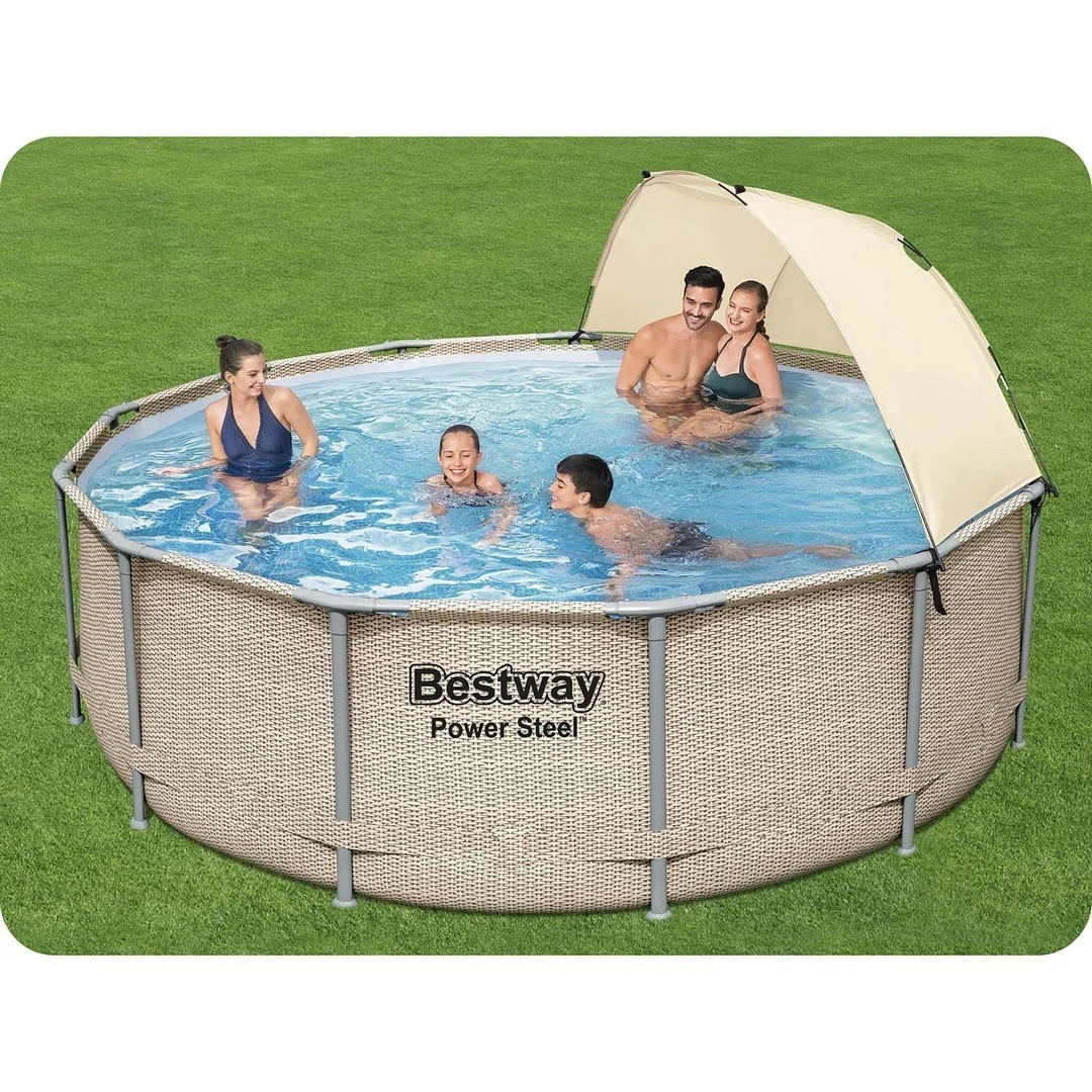 Vrtni bazen s okvirom 396 x 107 cm 13-u-1 Bestway 5614V_5