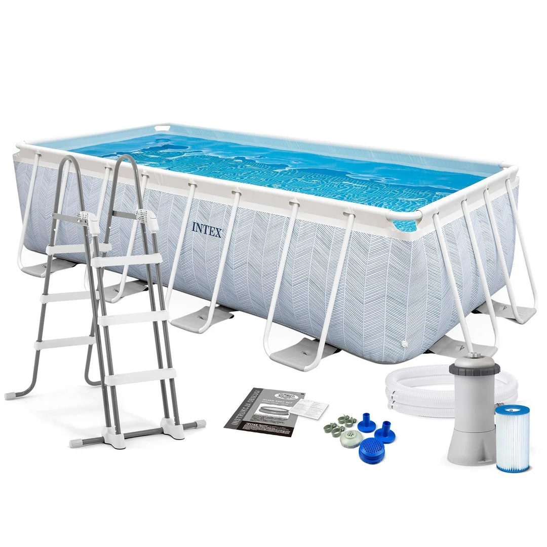 Vrtni bazen s okvirom 400 x 200 x 100 cm 4-u-1 INTEX 26780_1