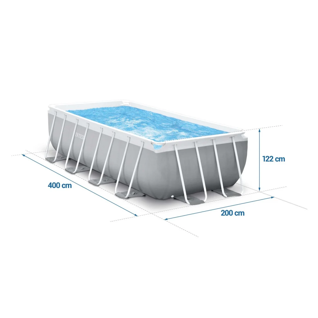 Vrtni bazen s okvirom 400 x 200 x 122 cm 18-u-1 INTEX 26790 + stroj za mjehuriće BESPLATNO_4
