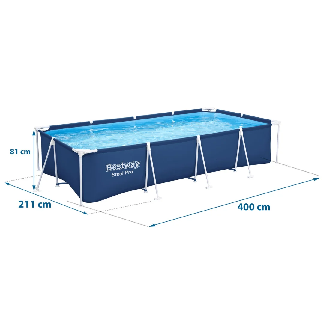 Vrtni bazen s okvirom 400 x 211 x 81 cm 15-u-1 Bestway 56405N_13